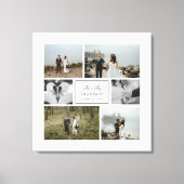 Elegant Mr & Mrs Wedding Photo Collage Canvas Afdruk (Voorkant)