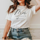 Elegant Mrs Pas getrouwd Custom Black Script Shirt