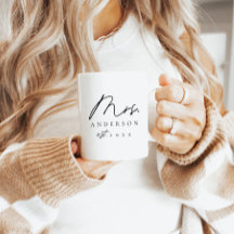 Elegant Mrs Pas getrouwd Custom Zwart Script