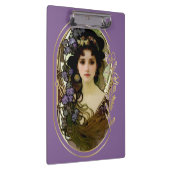 Elegant Mucha Style Portret van een mooie vrouw Klembord (Rechts)