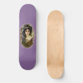Elegant Mucha Style Portret van een mooie vrouw Persoonlijk Skateboard (Voorkant)
