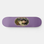 Elegant Mucha Style Portret van een mooie vrouw Persoonlijk Skateboard (Horizontaal)