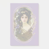 Elegant Mucha Style Portret van een mooie vrouw Post-it® Notes (Voorkant)