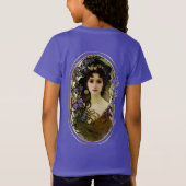 Elegant Mucha Style Portret van een mooie vrouw T-shirt (Achterkant)