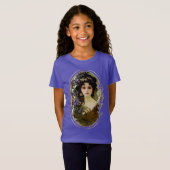 Elegant Mucha Style Portret van een mooie vrouw T-shirt (Voorkant volledig)