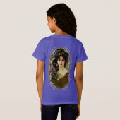 Elegant Mucha Style Portret van een mooie vrouw T-shirt (Achterkant volledig)
