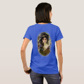 Elegant Mucha Style Portret van een mooie vrouw T-shirt (Achterkant volledig)
