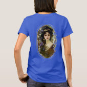 Elegant Mucha Style Portret van een mooie vrouw T-shirt (Achterkant)