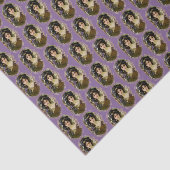 Elegant Mucha Style Portret van een mooie vrouw Tissuepapier (Detail)