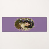 Elegant Mucha Style Portret van een mooie vrouw Yogamat (Achterkant (horizontaal))