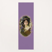 Elegant Mucha Style Portret van een mooie vrouw Yogamat (Voorkant)