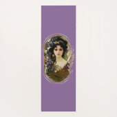 Elegant Mucha Style Portret van een mooie vrouw Yogamat (Achterkant)