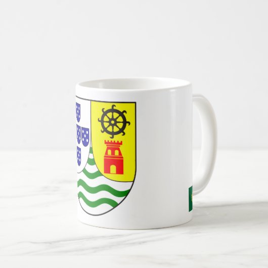 Elegant Mug Featuring India Portuguesa Crest Koffiemok (Voorkant rechts)