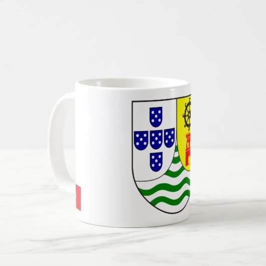 Elegant Mug Featuring India Portuguesa Crest Koffiemok (Voorkant links)