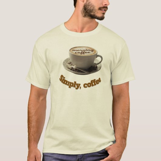 (Élégant) : Mug « Morning Coffee » Latte Art – Mor T-shirt (Voorkant)