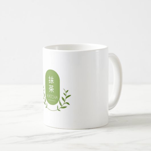Elegant mug of matcha drink koffiemok (Voorkant rechts)