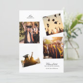 elegant multi 4 photo frame graduation high school aankondiging (Staand voorkant)