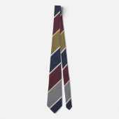 Elegant Multi-Color Regimental Striped Stropdas (Voorkant)