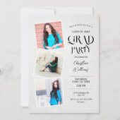 Elegant Multi Photo Afstuderen Invitation Kaart (Voorkant)