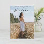 Elegant Multi Photo Graduation Party Kaart (Staand voorkant)