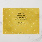 Elegant Multi Photo Joyful Gold Folie Feestdagenkaart (Achterkant)