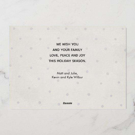 Elegant Multi Photo Joyful Silver Folie Feestdagenkaart (Achterkant)