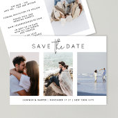 Elegant Multi Zwart Wit Script 4 Foto Save The Date
