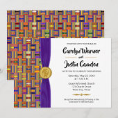 Elegant Multicolor African Kente Cloth K45 Wedding Kaart (Voorkant / Achterkant)