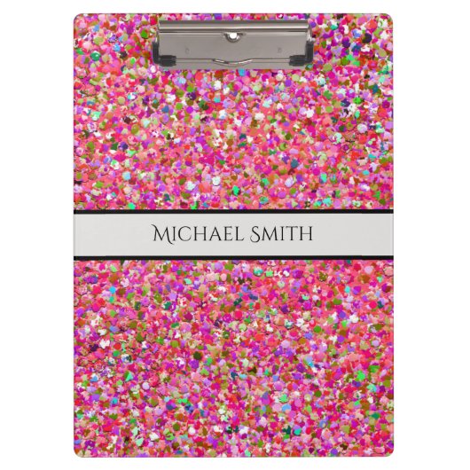 Elegant Multicolor Mosaic Modern Grit Glitter #4 Klembord (Voorkant)