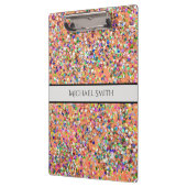 Elegant Multicolor Mosaic Modern Grit Glitter #5 Klembord (Links)