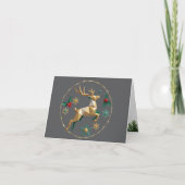 Elegant Multicolor Reindeer Christmas Greeting Car Bedankkaart (Voorkant)