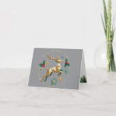 Elegant Multicolor Reindeer Christmas Greeting Car Bedankkaart (Voorkant)
