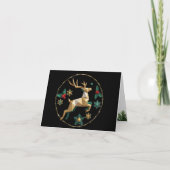 Elegant Multicolor Reindeer Christmas Greeting Car Bedankkaart (Voorkant)