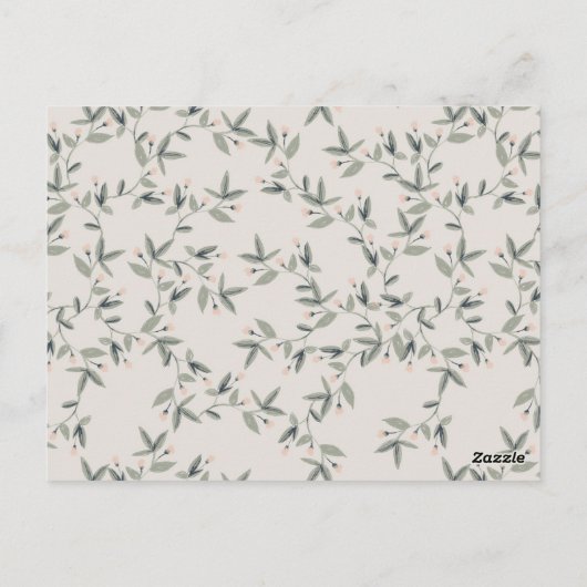 Elegant mum deer Fawn Floral Crest Baby shower Briefkaart (Achterkant)