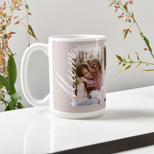 Elegant Mum Script Snapshot Moederdag Foto Koffiemok