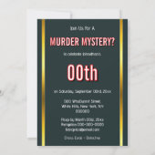 Elegant Murder Mystery Party Thema Kaart (Achterkant)