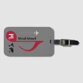 Elegant Music Bag label met naam van de musicus Bagagelabel (Voorkant (horizontaal))