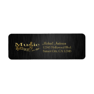 Elegant Music is Life Black en Gold Labels