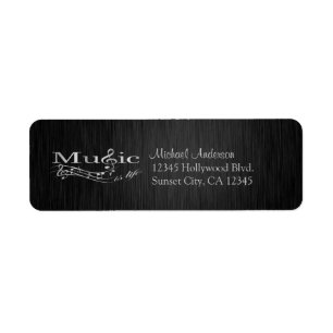 Elegant Music is Life Black en Silver Labels