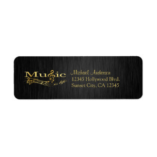 Elegant Music is Life zwart en gouden labels
