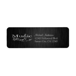 Elegant Music is Life zwart en zilver labels