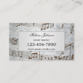 Elegant Music Lessons Appointing Visitekaartjes Afsprakenkaartje (Voorkant)