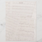  Elegant Music Note Initiaal bekleed Briefhoofd (Voorkant)