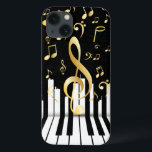 Elegant Music Note Luxe piano-toetsen Case-Mate iPhone Case<br><div class="desc">Het Luxe ontwerp van de Nota van de muziek. U bent welkom om mijn winkel te bezoeken voor mooiere producten.</div>