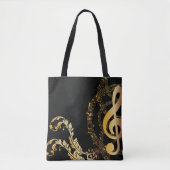 Elegant Music Note-ontwerp Tote Bag (Voorkant)