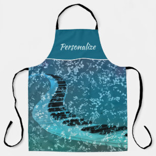 Elegant Music Piano Keys Musician Blue Black Schort