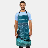 Elegant Music Piano Keys Musician Blue Black Schort (Gedragen)