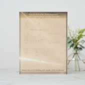 Elegant Music Teacher Haydn Quote Briefhoofd Sjabloon (Staand voorkant)