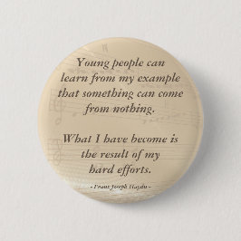 Elegant Music Teacher Haydn Quote Ronde Button 5,7 Cm