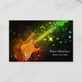 Elegant Music Teacher Keys Musical Visitekaartje (Voorkant)